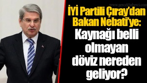 İYİ Partili Çıray’dan Nebati’ye: Kaynağı belli olmayan döviz nereden geliyor?