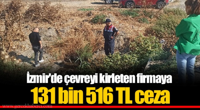 İzmir'de çevreyi kirleten firmaya 131 bin 516 TL ceza