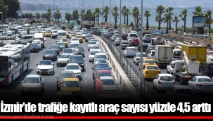 İzmir'de trafiğe kayıtlı araç sayısı yüzde 4,5 arttı