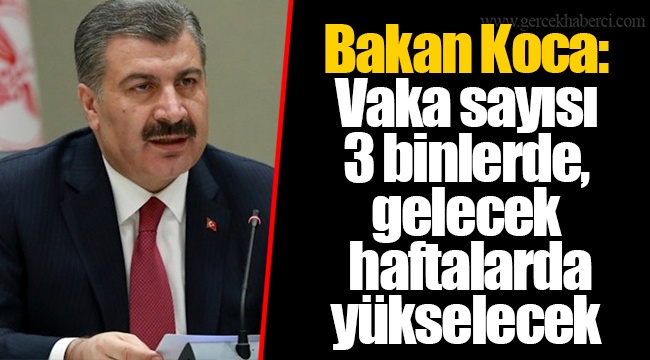 Koca: Vaka sayısı 3 binlerde, gelecek haftalarda yükselecek