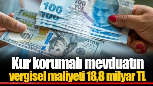 Kur korumalı mevduatın vergisel maliyeti 18,8 milyar TL