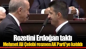 Rozetini Erdoğan taktı Mehmet Ali Çelebi resmen AK Parti'ye katıldı