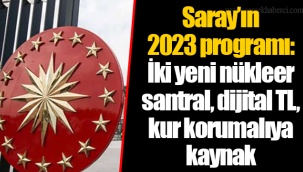 Saray’ın 2023 programı: İki yeni nükleer santral, dijital TL, kur korumalıya kaynak