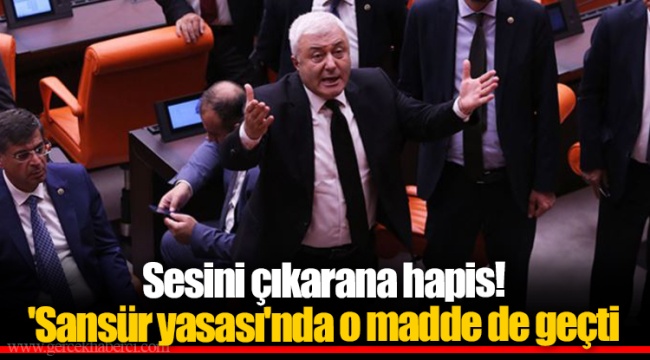 Sesini çıkarana hapis! 'Sansür yasası'nda o madde de geçti