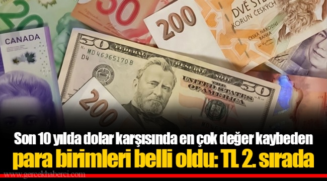 Son 10 yılda dolar karşısında en çok değer kaybeden para birimleri belli oldu: TL 2. sırada