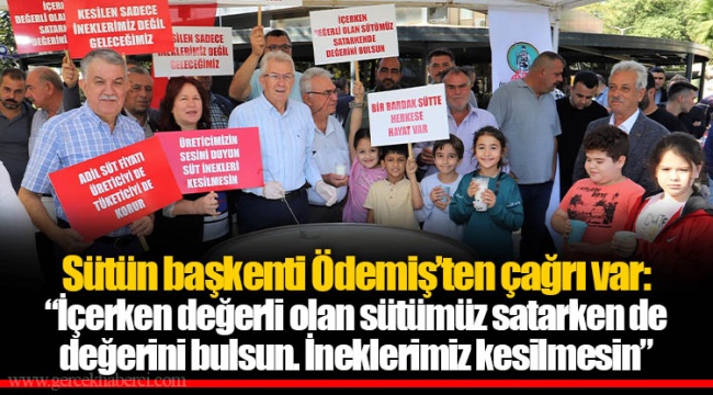 Sütün başkenti Ödemiş’ten çağrı var:   “İçerken değerli olan sütümüz satarken de değerini bulsun. İneklerimiz kesilmesin” 
