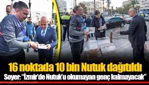 16 noktada 10 bin Nutuk dağıtıldı