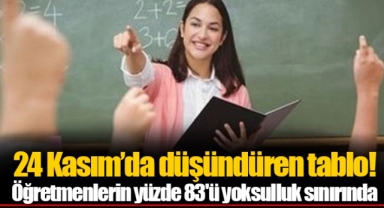 24 Kasım'da düşündüren tablo! Öğretmenlerin yüzde 83'ü yoksulluk sınırında