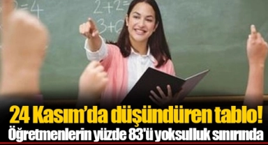 24 Kasım'da düşündüren tablo! Öğretmenlerin yüzde 83'ü yoksulluk sınırında