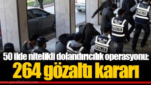50 ilde nitelikli dolandırıcılık operasyonu: 264 gözaltı kararı