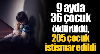 9 ayda 36 çocuk öldürüldü, 205 çocuk istismar edildi
