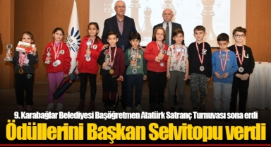 9. Karabağlar Belediyesi Başöğretmen Atatürk Satranç Turnuvası sona erdi