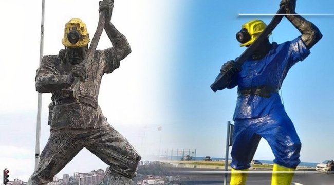 AK Partili belediyeden 'madenci heykeli' savunması: Tüm sorunları çözdüğümüzün kanıtı