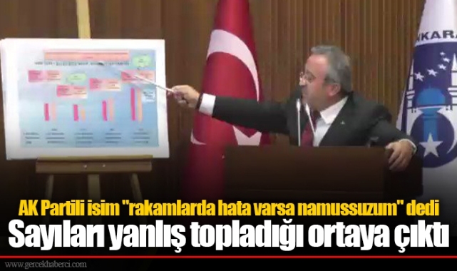 AK Partili isim "rakamlarda hata varsa namussuzum" dedi Sayıları yanlış topladığı ortaya çıktı
