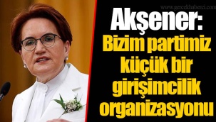 Akşener: Bizim partimiz küçük bir girişimcilik organizasyonu