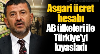 Asgari ücret hesabı AB ülkeleri ile Türkiye'yi kıyasladı