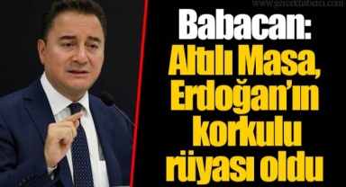 Babacan: Altılı Masa, Erdoğan’ın korkulu rüyası oldu