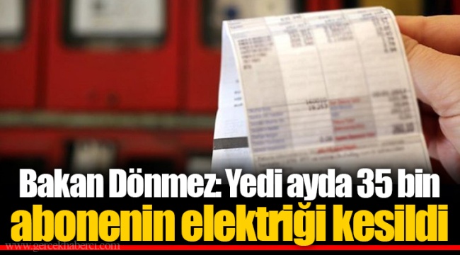 Bakan Dönmez: Yedi ayda 35 bin abonenin elektriği kesildi