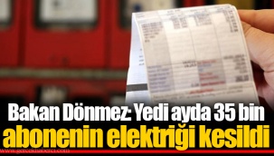 Bakan Dönmez: Yedi ayda 35 bin abonenin elektriği kesildi
