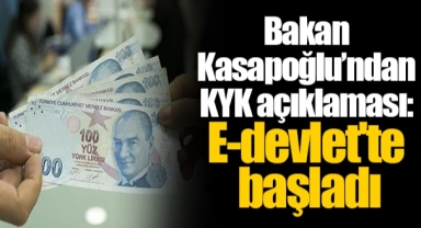 Bakan Kasapoğlu'ndan KYK açıklaması: E-devlet'te başladı