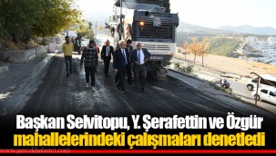 Başkan Selvitopu, Y. Şerafettin ve Özgür mahallelerindeki çalışmaları denetledi