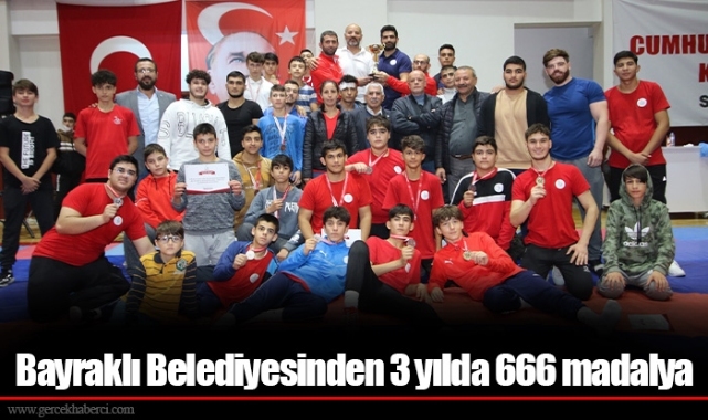 Bayraklı Belediyesinden 3 yılda 666 madalya