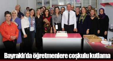 Bayraklı’da öğretmenlere coşkulu kutlama