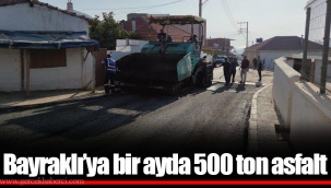 Bayraklı’ya bir ayda 500 ton asfalt