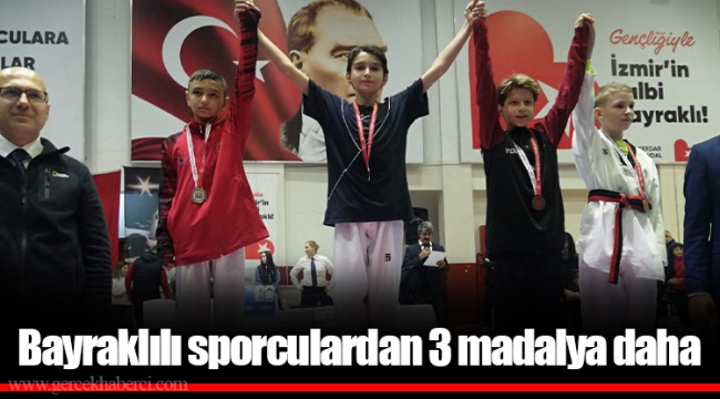 Bayraklılı sporculardan 3 madalya daha