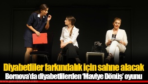 Bornova’da diyabetlilerden ‘Maviye Dönüş’ oyunu