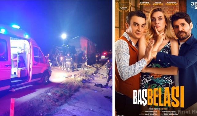 Ceyhun Fersoy, Sergen Deveci ve Melis İşiten'in bulunduğu minibüs tıra çarptı... 3 ölü 8 yaralı
