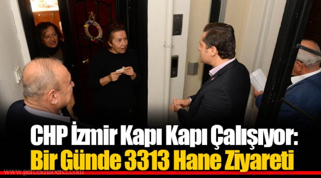  CHP İzmir Kapı Kapı Çalışıyor: Bir Günde 3313 Hane Ziyareti