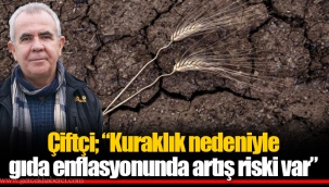 Çiftçi; “Kuraklık nedeniyle gıda enflasyonunda artış riski var”