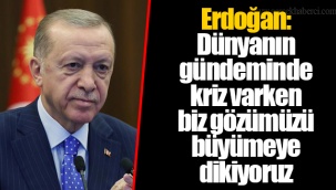 Cumhurbaşkanı Erdoğan: Dünyanın gündeminde kriz varken biz gözümüzü büyümeye dikiyoruz