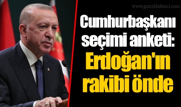 Cumhurbaşkanı seçimi anketi: Erdoğan'ın rakibi önde