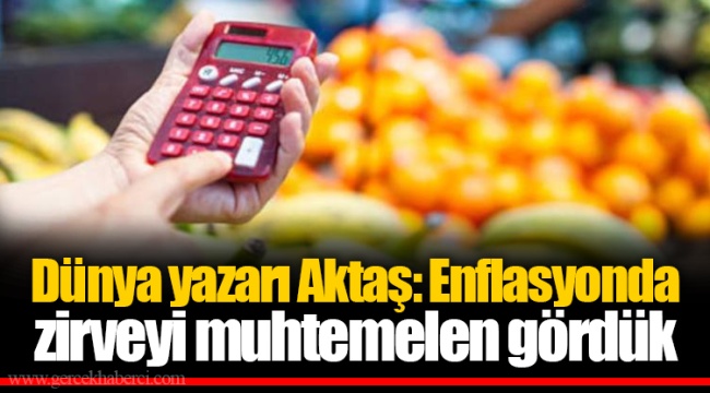 Dünya yazarı Aktaş: Enflasyonda zirveyi muhtemelen gördük