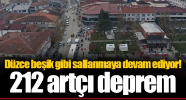Düzce beşik gibi sallanmaya devam ediyor! 212 artçı deprem
