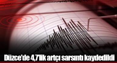 Düzce'de 4,7'lik artçı sarsıntı kaydedildi
