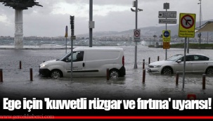 Ege için 'kuvvetli rüzgar ve fırtına' uyarısı!