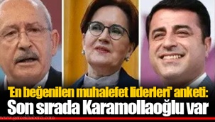 'En beğenilen muhalefet liderleri' anketi: Son sırada Karamollaoğlu var