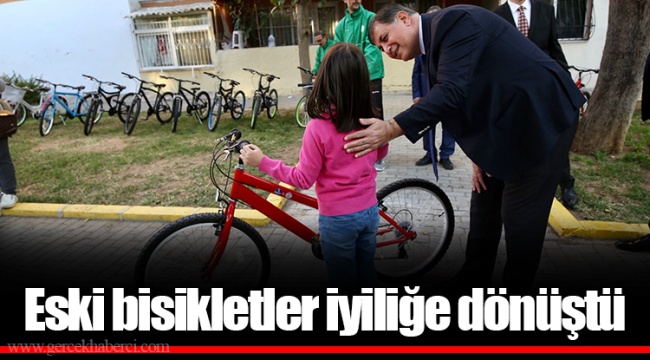 Eski bisikletler iyiliğe dönüştü