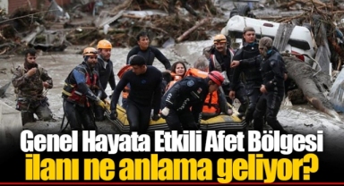 Genel Hayata Etkili Afet Bölgesi ilanı ne anlama geliyor?
