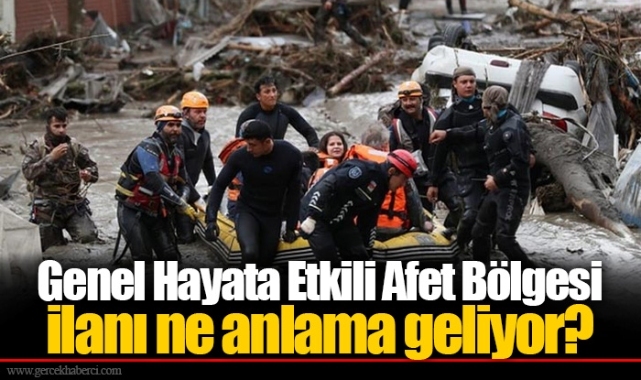 Genel Hayata Etkili Afet Bölgesi ilanı ne anlama geliyor?