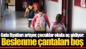 Gıda fiyatları artıyor, çocuklar okula aç gidiyor: Beslenme çantaları boş
