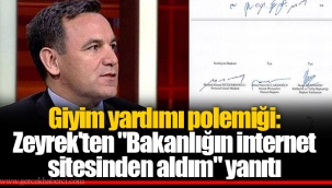Giyim yardımı polemiği: Zeyrek'ten