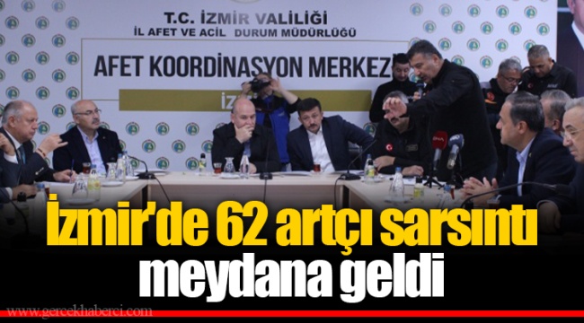 İzmir'de 62 artçı sarsıntı meydana geldi