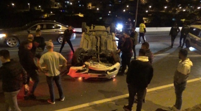 İzmir’de alkollü sürücü direksiyon hakimiyetini kaybederek takla attı