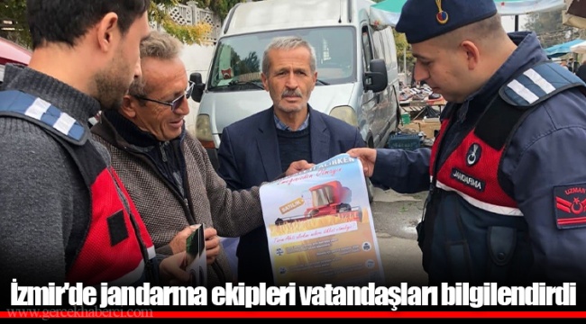 İzmir'de jandarma ekipleri vatandaşları bilgilendirdi