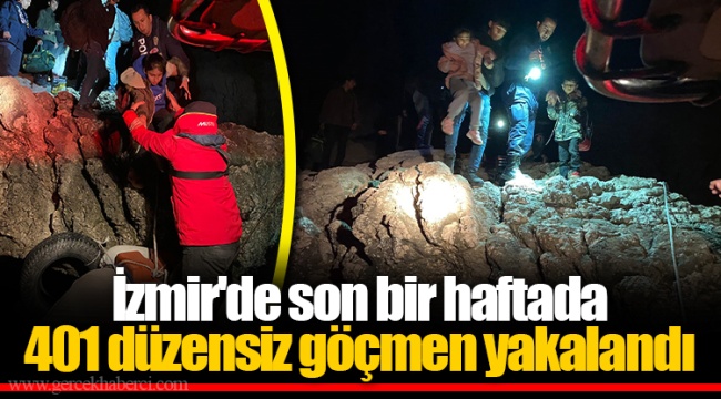 İzmir'de son bir haftada 401 düzensiz göçmen yakalandı