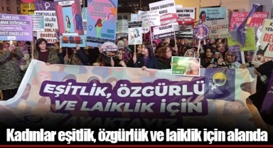 Kadınlar eşitlik, özgürlük ve laiklik için alanda